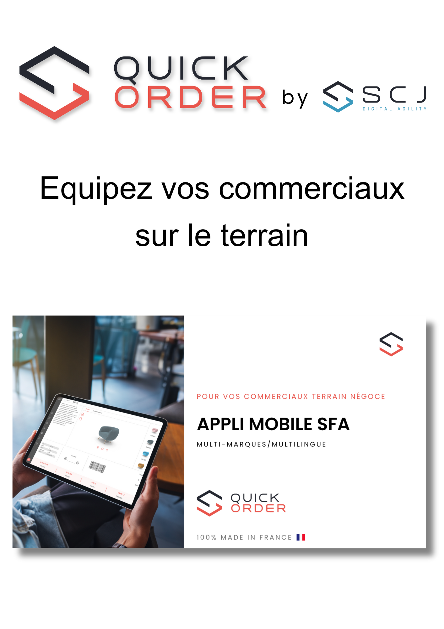 QUICKORDER by SCJ, plateforme digitale B2B des métiers du négoce